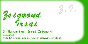 zsigmond irsai business card